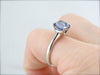 Indigo Sapphire in Simple Solitaire Engagement Ring