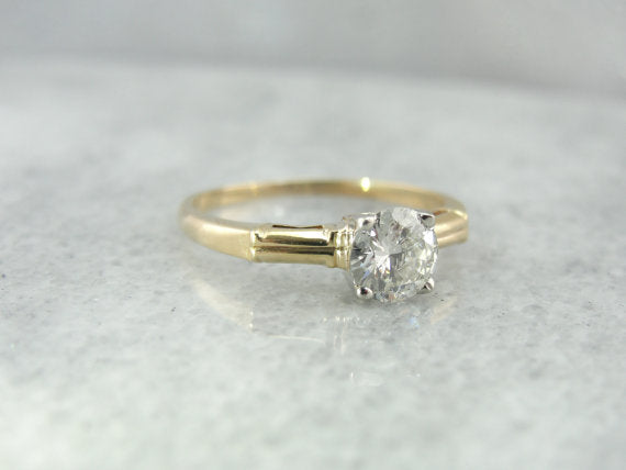 Simple Engagement Ring from the Retro Era