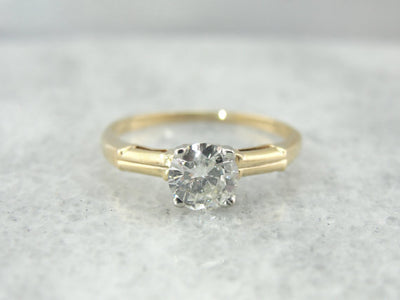 Simple Engagement Ring from the Retro Era