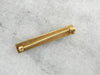 Antique 18K Gold Bar Pin Brooch with Greek Key Enamel