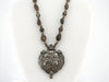 A. Elyse Designs Hindi Medallion Natural Nut Beads, Necklace