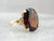 Classic Ring with Fine Hessonite Garnet and Diamonds