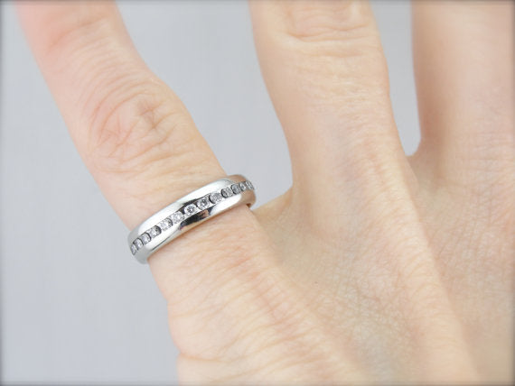 Diamond Platinum Channel Set Eternity Band