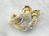 Luxurious Gold and Diamond Textured Hoops