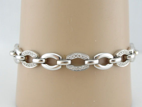 White Gold Diamond Link Bracelet