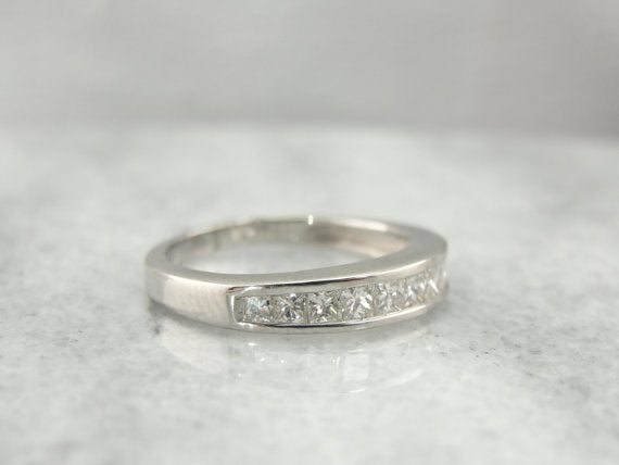 Channel Set Square Cut Diamond Band