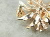 Mid-Century Diamond and Demantoid Garnet Flower Brooch