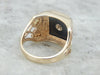 Black Hills Gold Onyx and Diamond Ring