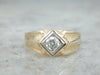 Vintage Men's Diamond Ring with Low Set Look