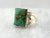Men's Retro Gold Large American Turquoise Ring