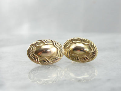 Antique Victorian Stud Earrings in Yellow Gold