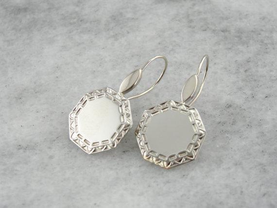 Pendientes colgantes con gemelos Art Déco