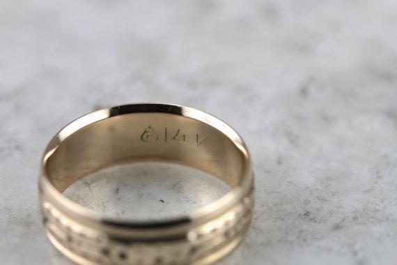 Never Forget Me: Engraved Yellow Gold Wedding Band