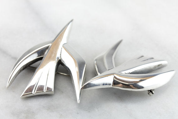 The Dove of Piece; vintage Sterling Silver, Mid Century Brooches by James Avery