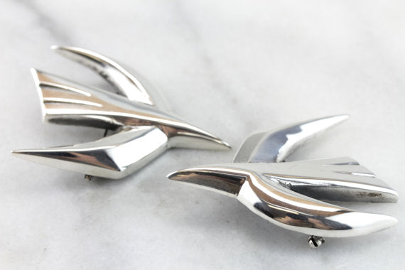 The Dove of Piece; vintage Sterling Silver, Mid Century Brooches by James Avery