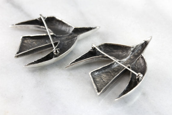 The Dove of Piece; vintage Sterling Silver, Mid Century Brooches by James Avery