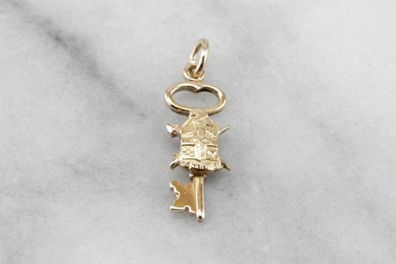 Detailed Sorority or Fraternity Crest Key Pendant or Charm