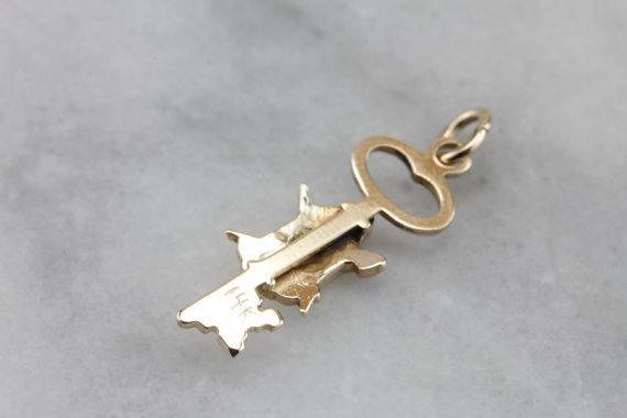 Detailed Sorority or Fraternity Crest Key Pendant or Charm