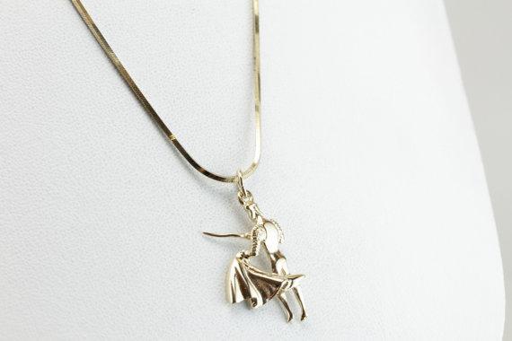 OLE! Handsome Matador Pendant in Yellow Gold