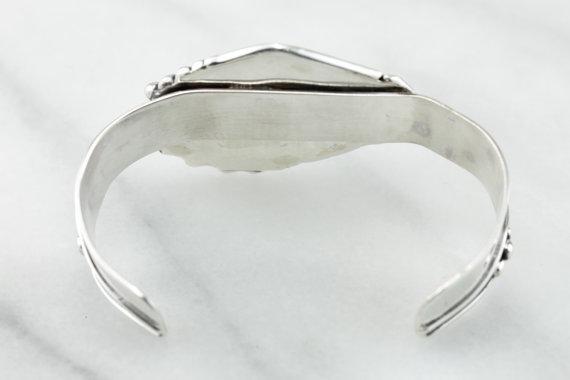 Sterling Silver Fine Landscape Jasper Cuff Bracelet