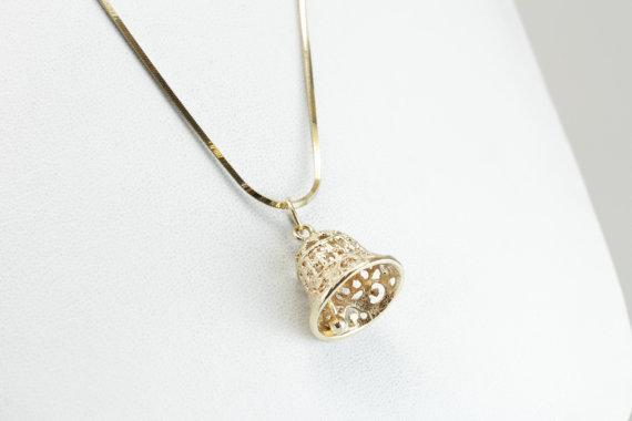 Wedding Bells are Ringing, Filigree Bell Pendant