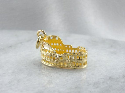 Colosseum Pendant or Charm in Yellow Gold