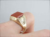 Men's Red Jasper and Vintage Gold Ring