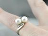 Vintage Toi et Moi Pearl Bypass Ring