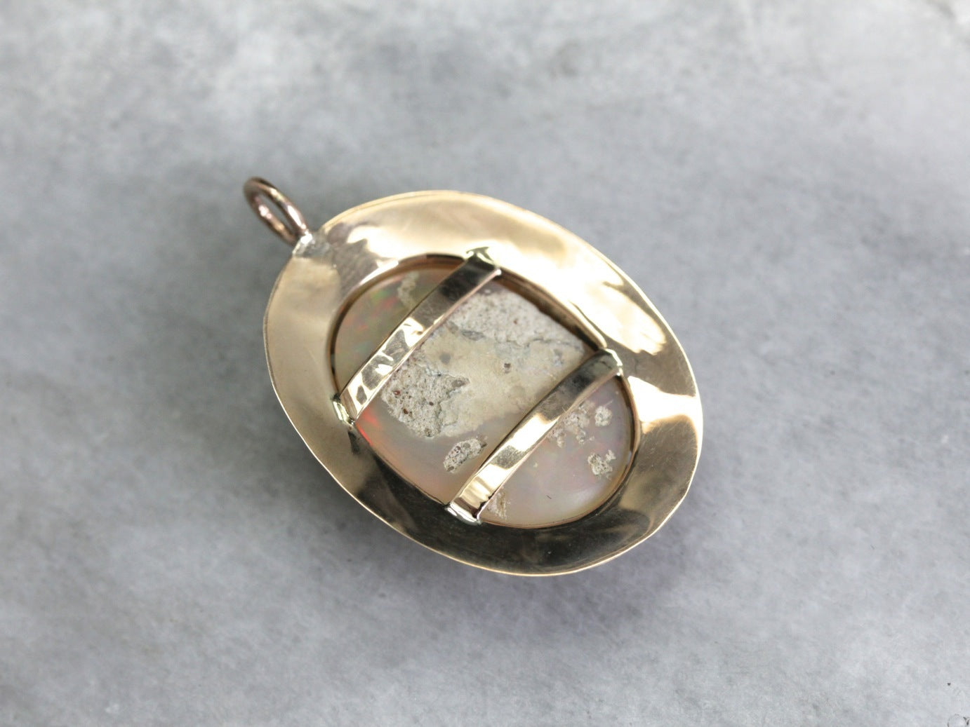 Ornate Opal Cabochon Pendant