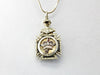Ornate Antique Ruby and Seed Pearl Masonic Fob