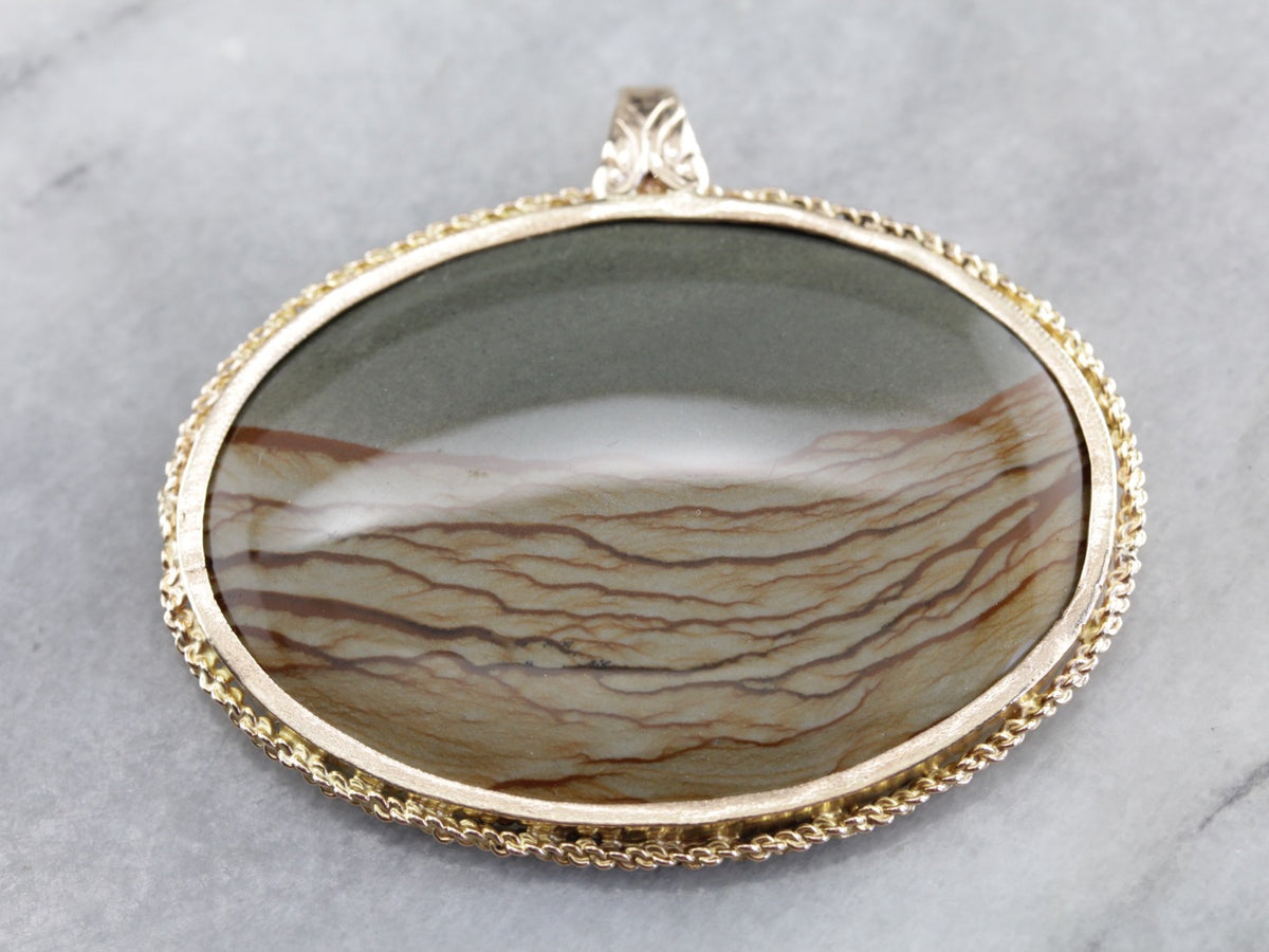 Rare Owyhee Picture Jasper Pendant