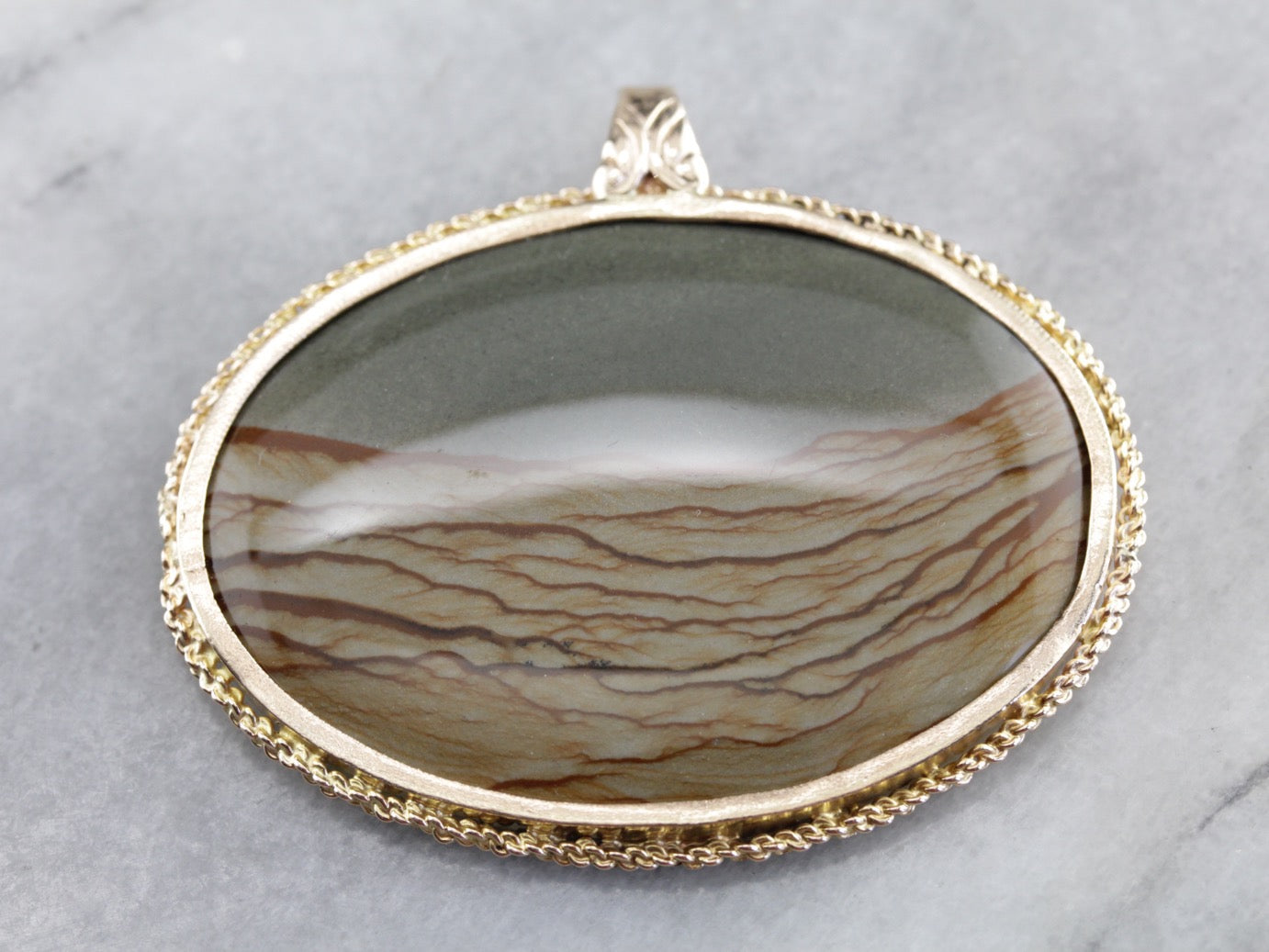 Rare Owyhee Picture Jasper Pendant