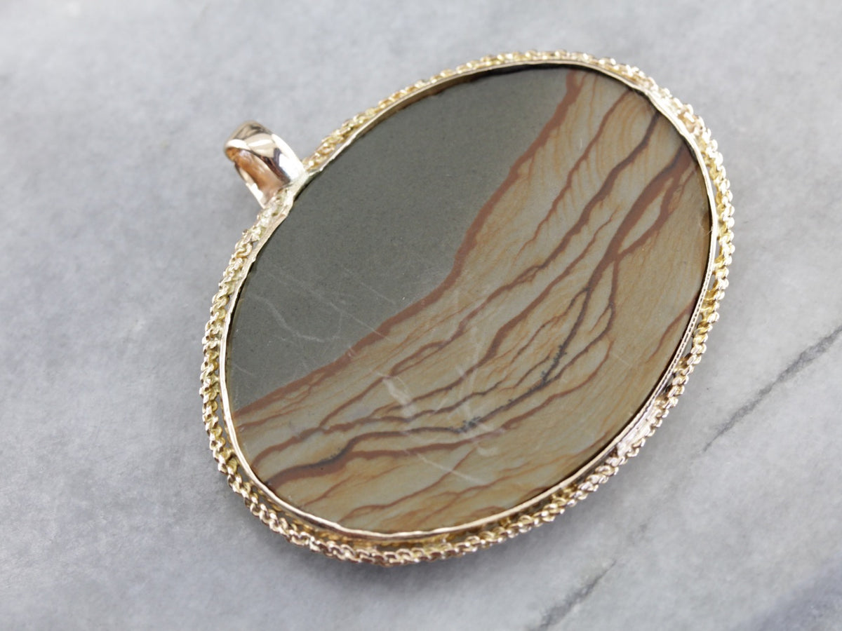 Rare Owyhee Picture Jasper Pendant