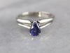 Pear Cut Sapphire Solitaire Engagement Ring