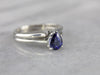 Pear Cut Sapphire Solitaire Engagement Ring