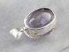 Large Amethyst Gemstone Pendant in Sterling Silver