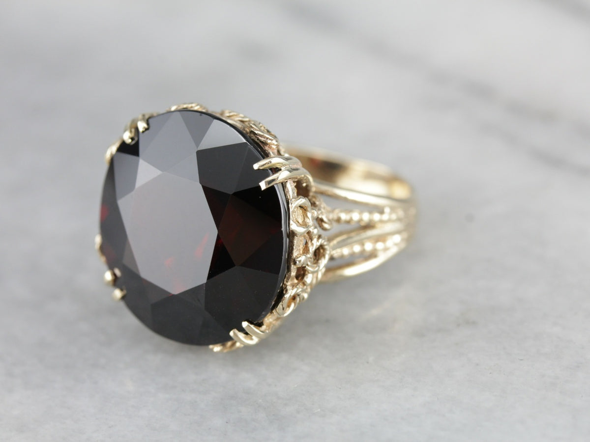 Stunning Collector's Quality Pyrope Garnet Cocktail Ring