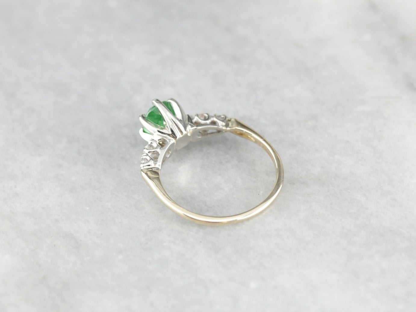 Stunning Vintage Tsavorite Garnet Anniversary Ring