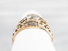 Gold Heart Filigree Diamond Cluster Ring