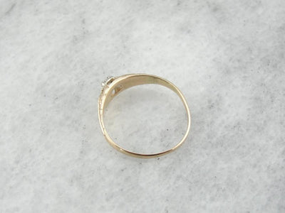 Victorian Rose Gold Belcher Ladies Engagement Ring