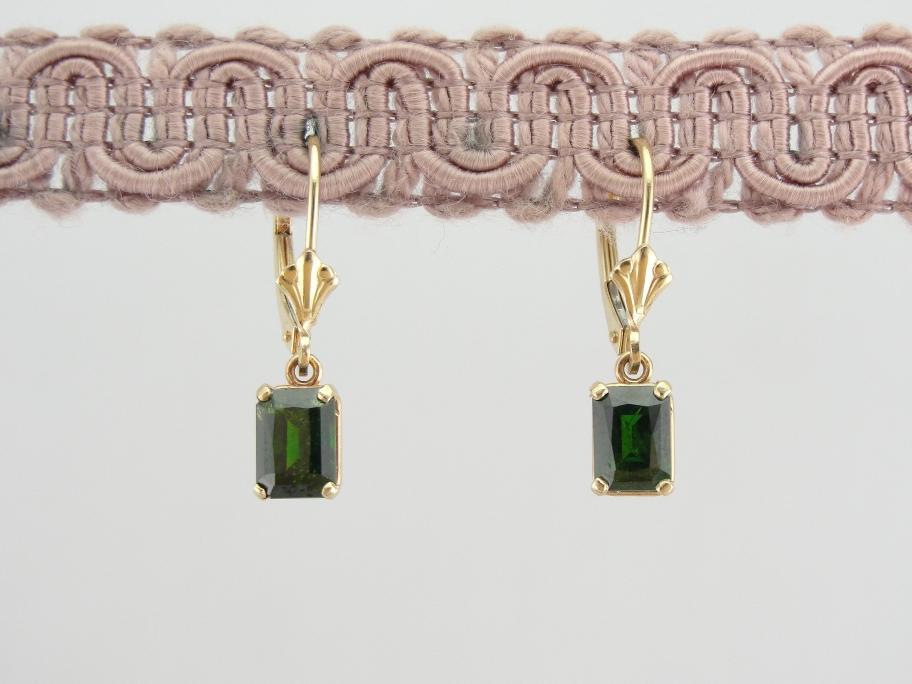 Collector's Quality Demantoid Garnet Drop Earrings