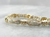 Baguette Channel Diamond Bracelet with Gleaming Gold Accents