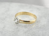 Vintage Diamond and Gold Illusion Set Engagement Ring