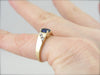 Deep Blue Sapphire and Diamond Ladies Ring