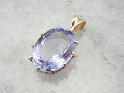 Rose Gold and Tanzanite Simple, Lovely Pendant