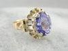 Victorian Revival Cocktail Ring with Fine Tanzanite Gemstone