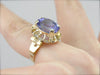 Victorian Revival Cocktail Ring with Fine Tanzanite Gemstone