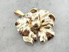 Vintage Mid Century Blossom Pendant in Yellow Gold