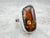 Simple, Bold Amber Statement Ring in Sterling Silver