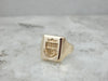 Vintage St Peter's School Signet Ring in Yellow Gold